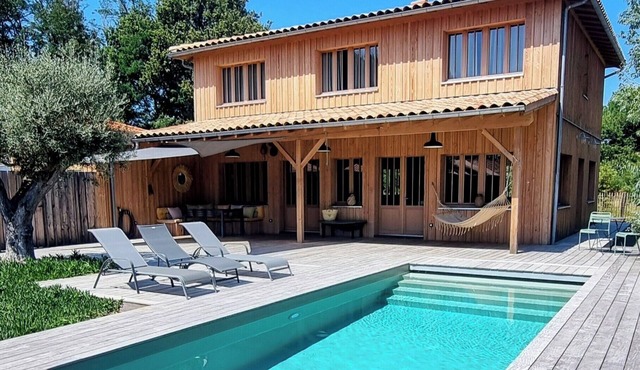 Family Wooden House 10min From Contis Plage