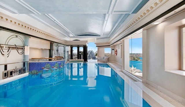 Fancy home with water view in the rocks