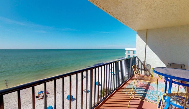 Fantastic Beachfront Location. Beachfront Heated Pool. Top Floor Balcony. Spacious and Comfortable.