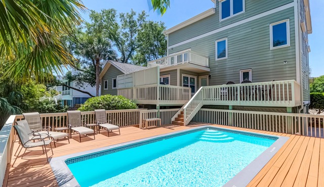 Fantastic Family Beach House with Private Pool, Golf Cart, & Elevator!