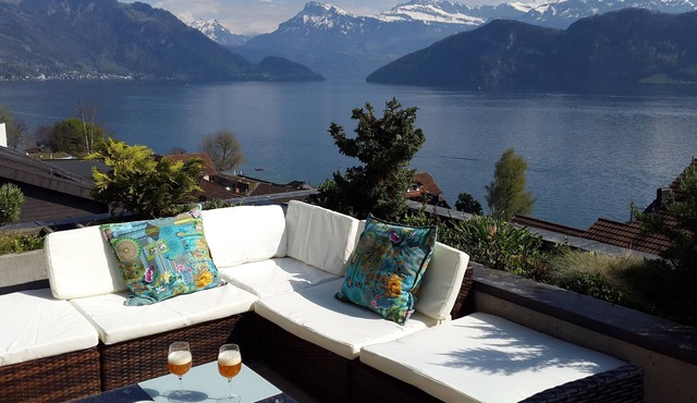 Fantastic mountain and lake view