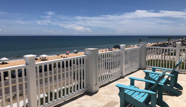 Fantastic View! Beautiful Oceanfront Beach House; Steps from the Beach!