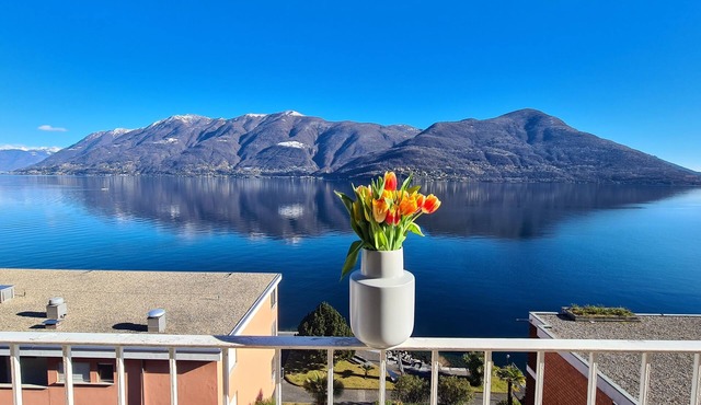 Fantastic view with vacation apartment Lago Maggiore, 80m2, 4 persons, renovated