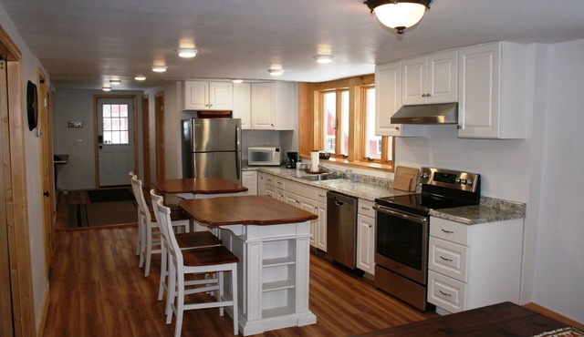 Farm house on a brook.