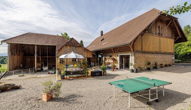 Farmhouse with billiard table