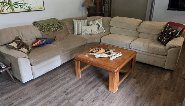 Fenced backyard, pet friendly, 3/2 fits 8 people, can see Halls river from house