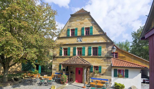 Ferienwohnung mit Terrasse, 43 qm, 1 Schlafzimmer für max. 2 Erw. + 2 Kinder in Iphofen