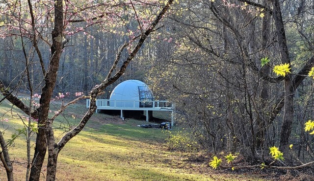 Fiberglass Geodesic Dome on a Hundred Acres of Private Woodlands near Lake Sinclair, Georgia