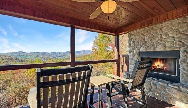 Fire on the Mountain - Mountain Views | 3 Levels of Decks | Outdoor Fireplaces | Hot Tub | Game Room