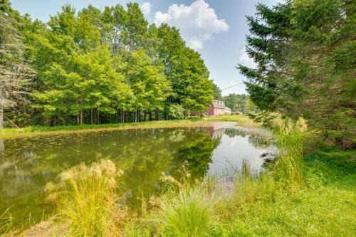 Fire Pit and On-Site Pond Wooded Walton Home!