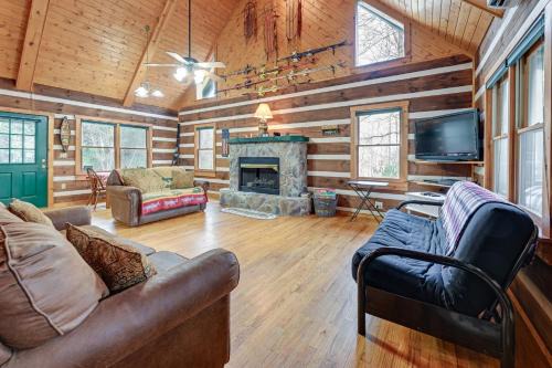 Fire Pit and Porch Rustic Retreat in North Carolina