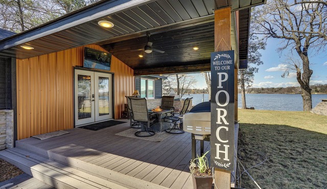 Fire Pit + Dock: Lakefront Cabin in Zimmerman!