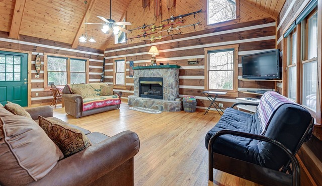 Fire Pit & Porch: Rustic Retreat in North Carolina