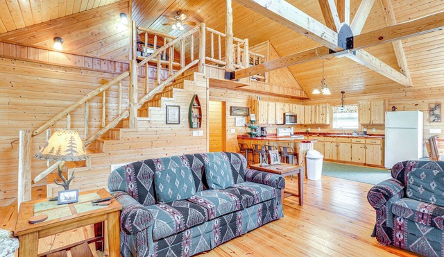 Fire Pit, Screened Deck: Riverfront Ozarks Cabin!