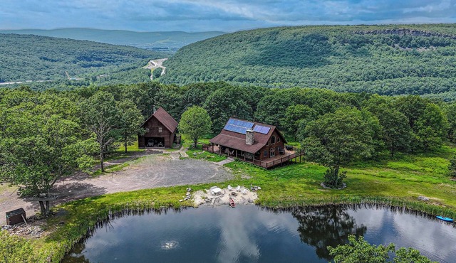 Fire Pit & Game Room: Waterfront Poconos Cabin