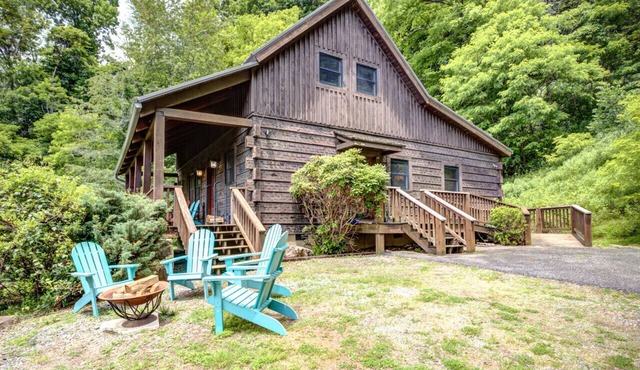 Firepit, Log Cabin, Views, Fireplace, pet friendly
