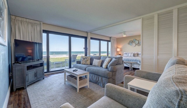 First Floor Beachfront Condo: Stunning Views. Steps from the Beach. Heated Pool.