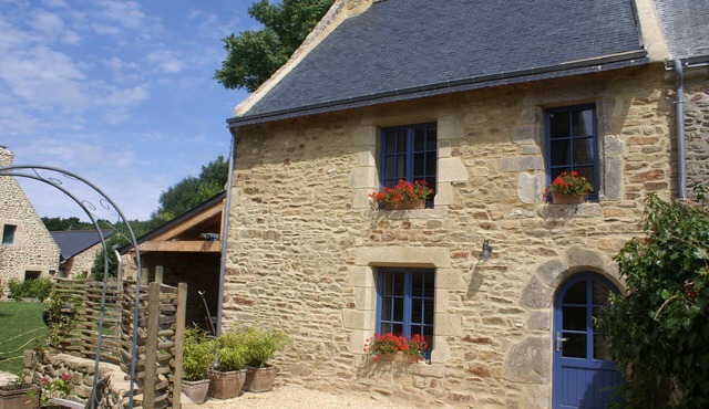 Fisherman's house in a typical village in the Gulf of Morbihan