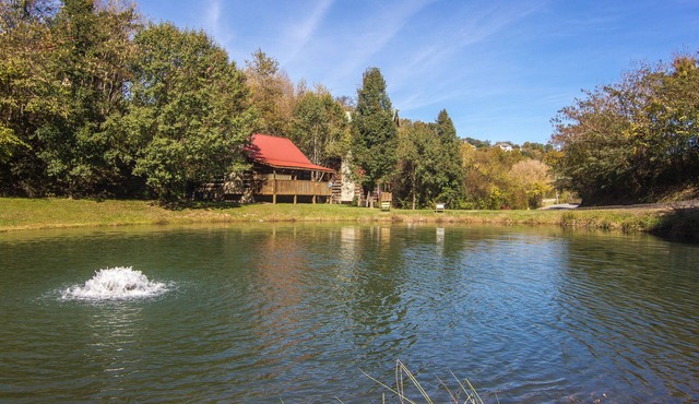 Fishing Pond, Wifi, Corn Hole, Easy Roads, Hot Tub, Fire Pit, Dog Friendly!