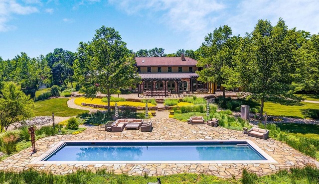 Five Acre Estate on Grand Lake with heated pool/tennis court