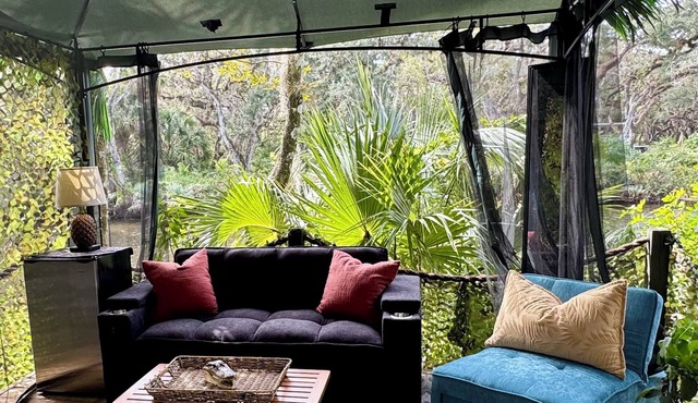 Flamingo Island Florida Glamping-2 Furnished Gazebos on the St. Lucie River-NEW!