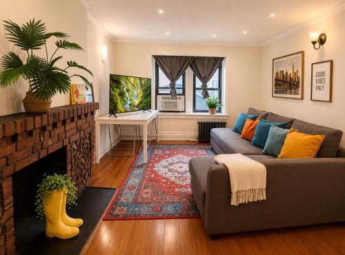 Flatiron Bright 1BR with living room, Top Floor Best location in FANCY Manhattan