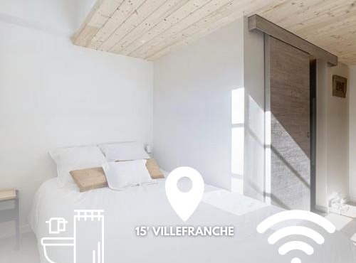 Fleurie - Anse Centre - Chambre et Salle de bain WC privée - Cuisine partagée