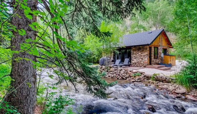 FLINT FUN & COZY Boho Mod Mountain CREEKSIDE CABIN
