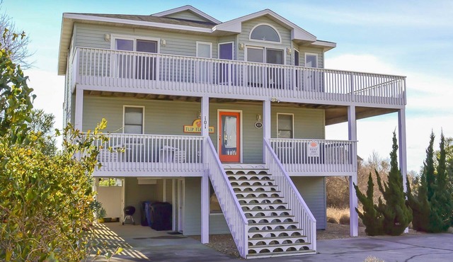 Flip Flop Inn - Duck, Carolina Dunes, 440 Yds to Beach, Sound View, Courtyard, Pool, Hot Tub