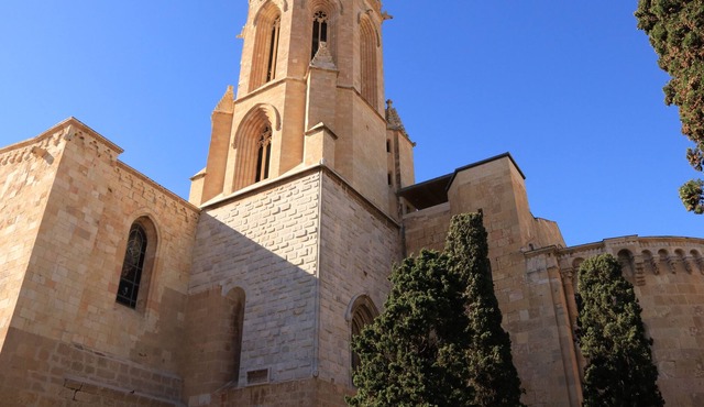 Floor in noble building in front of the Cathedral of Tarragona.
