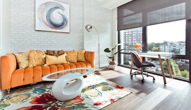 floor to ceiling windows with views