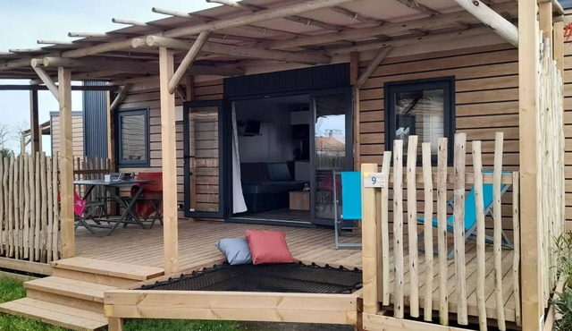 Flower Camping Le Pré des Sables * - Mobile home Premium 2 bedrooms 32m2 - 2 bathrooms + TV 4 persons