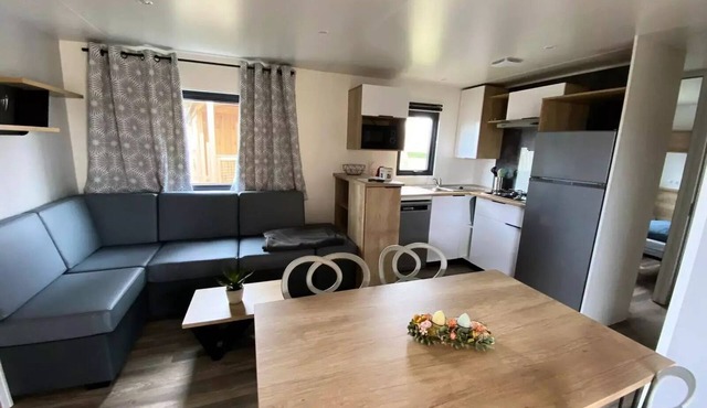 Flower Camping Le Pré des Sables * - Mobile home Premium 3 bedrooms 37m2 - 2 bathrooms + TV 6 persons