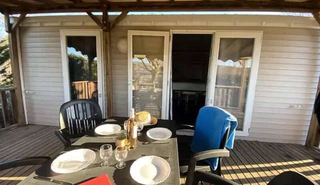 Flower Camping Saint Amand * - Mobile home Premium 30m2 (4p-2 ch), Clim, TV, dishwasher, bed 160, plancha, Nespresso 4 people