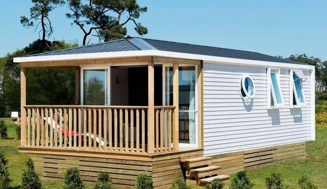 Flower Camping Vitamin * - Mobile home Face Comfort 25m2 (2 bedrooms) + TV + Integrated terrace - Arrival Saturday 4 people