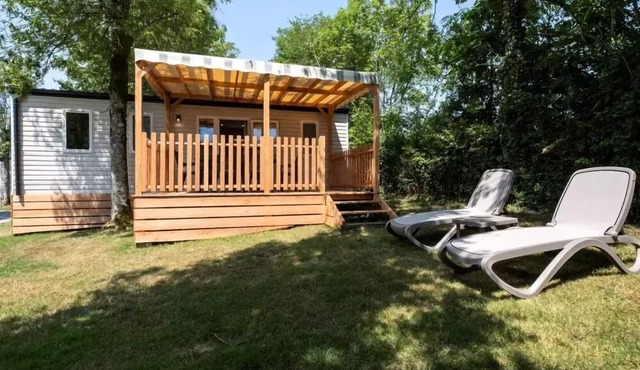 Flower Camping Côté Lac * - Mobile home Premium 3 bedrooms 34m2 Covered terrace 15m2 + LV + TV 6 persons