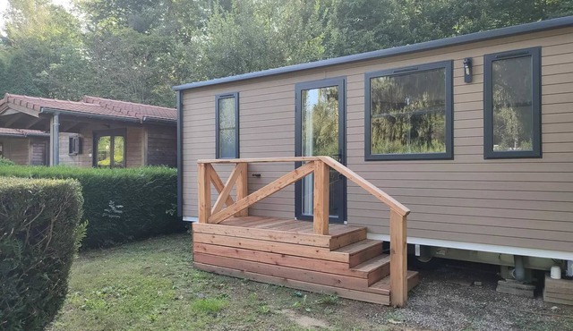 Flower Camping du Lac de la Seigneurie * - Cottage Ohara Premium Garden Side 30m2-2 bedrooms 1 bed160-Semi-covered terrace- Forest view- LV 4 people