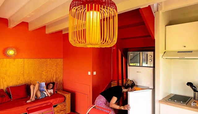 Flower Camping du Lac du Causse * - Cottage 32m2 lake view (2 bedrooms) + open terrace + LV + TV 6 persons