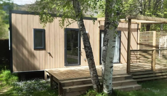 Flower Camping LA BEXANELLE * - Home Flower Premium 29 m2 - 2 bedrooms + TV + LV + terrace 4 people