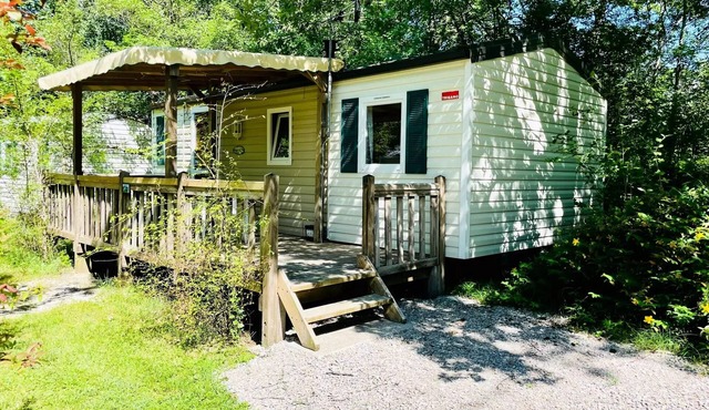 Flower Camping LA GDPOLA * - Mobile home Oak Comfort 30m2 - 2 bedrooms + covered terrace 14m2 4 people