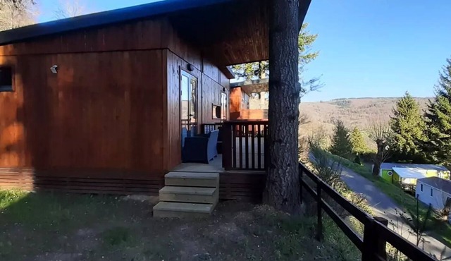 Flower Camping Le Belvédère * - Chalet Premium BELVEDERE - 3 bedrooms and 2 bathroom 6 persons