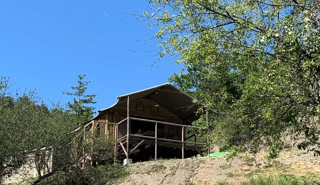 Flower Camping Le Clot du Jay * - Cabane Lodge on pilingis 34m2 2 bedrooms + terrace 4 people