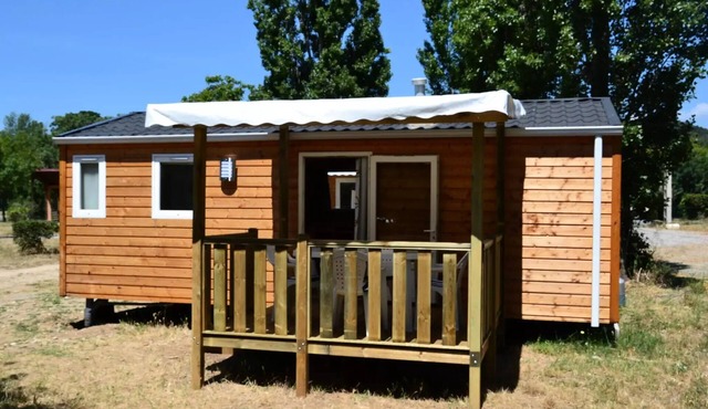 Flower Camping Olivigne * - Mobil home Comfort 2 bedrooms 28m2 + terrace 9m2 + air conditioning + TV 4 people