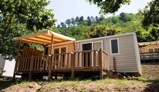 Flower Camping Mas de Champel * - Mobile-Home 30m2 - Comfort - 2 bedrooms - Terrace semi-covered - TV - Clim 5 persons
