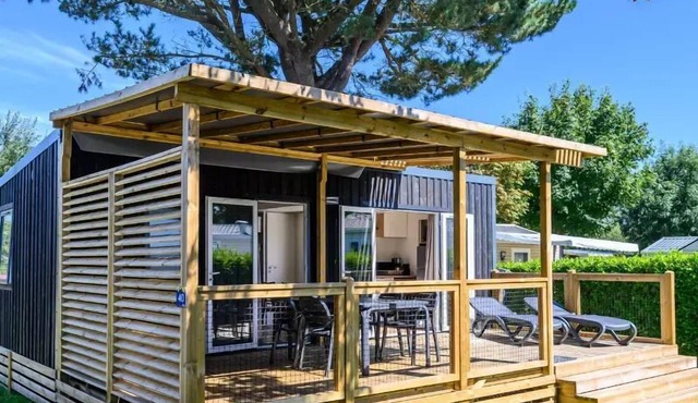 Flower Camping Mas de Champel * - Homeflower Premium 30.5m² - 3 bedrooms + terrace + TV + Sheets + Towels + Air conditioning 6 people