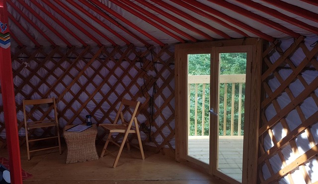 Flying moose yurt at Cabot Shores Wilderness Resort