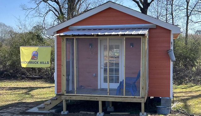 Forest cabin with all modern conveniences. Sixteen private acres. No pets.