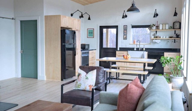 Forest Cabin with Wall of Windows