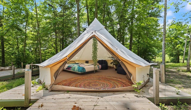 Forest Glamp Retreat Hot Tub & Fire