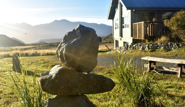 Forest Lodge. Off-grid lodge nestled in native beech forest 800m above sea level